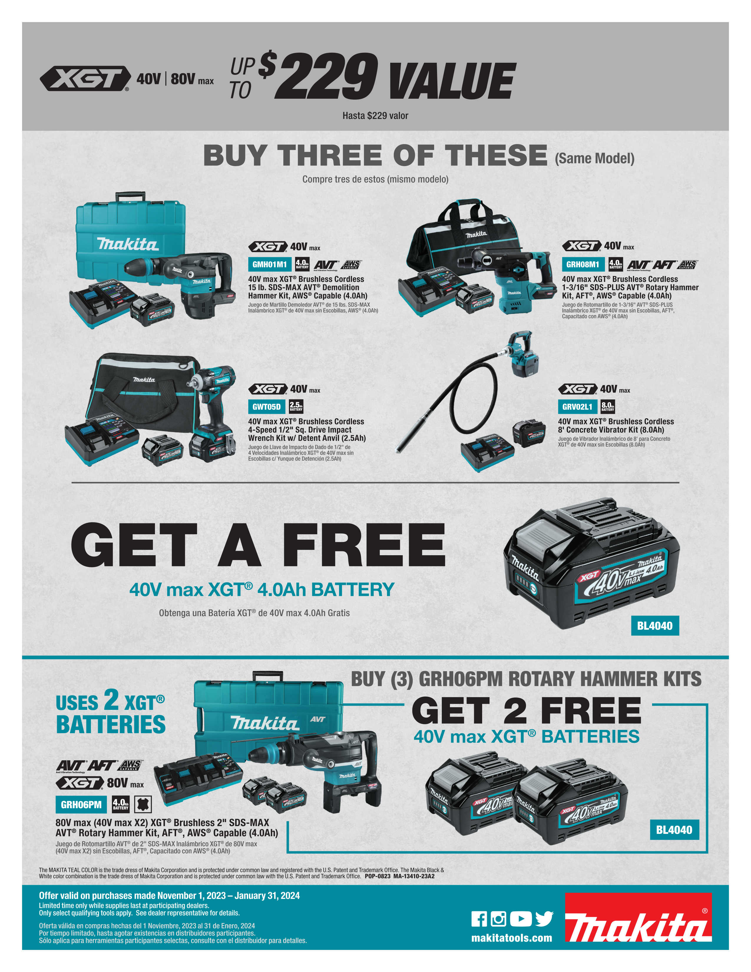 Makita tool 2024 promotions